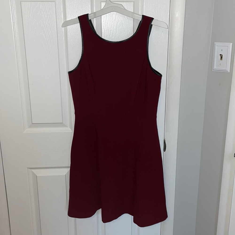 Burgundy A-line Dress